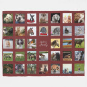 PET Photo Collage Blanket - Keepslag/Memorial Burg Fleece Deken (Voorkant (Horizontaal))