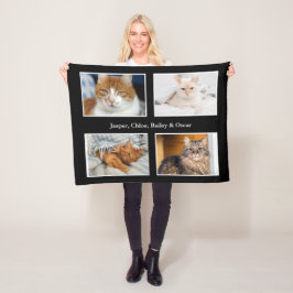 Pet Photo Collage Fleece Deken