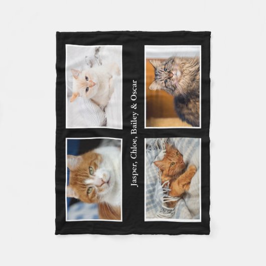 Pet Photo Collage Fleece Deken (Voorkant)
