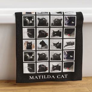 Pet Photo Collage Gepersonaliseerd Dierenvriend Zw Badhanddoek