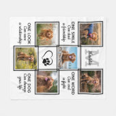 Pet Photo Collage Hondenliefhebber Quote Unieke Ke Fleece Deken (Voorkant (Horizontaal))