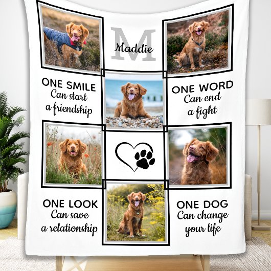 Pet Photo Collage Hondenliefhebber Quote Unieke Ke Fleece Deken