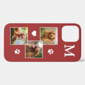 Pet Photo Collage Modern Oranje Dog Case-Mate iPhone Case (Achterkant (horizontaal))