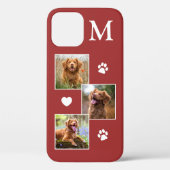 Pet Photo Collage Modern Oranje Dog Case-Mate iPhone Case (Achterkant)
