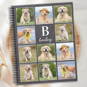 Pet Photo Collage Persoonlijk Monogram Puppy Dog Notitieboek