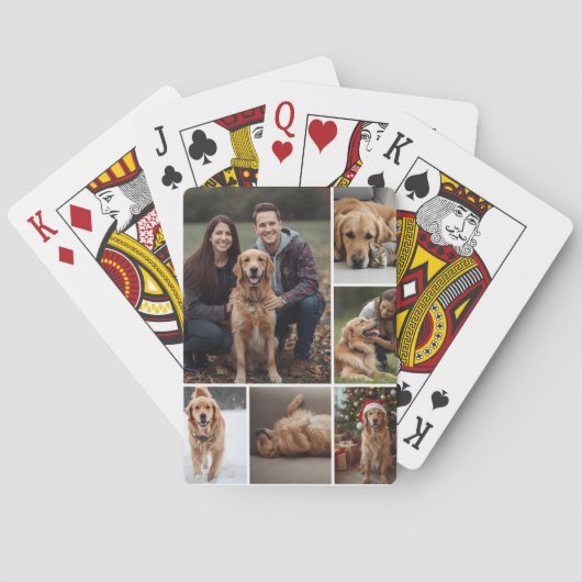 Pet Photo Collage Speelkaarten Pet Mom Gift Idee (Achterkant)