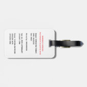 Pet Photo Crate Tag Emergency Contact Information Bagagelabel (Achterkant horizontaal)