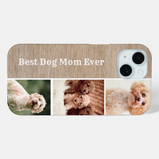 PET Photo Custom Text Wood Achtergrond Case-Mate iPhone Case (Achterkant (horizontaal))