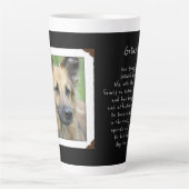 Pet Photo Dedication Memory Wording Latte Mok (Voorkant)