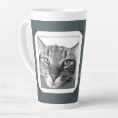 Pet Photo Dedication Memory Wording Latte Mok (Linkerhoek)