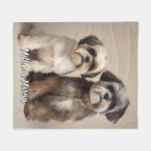 Pet Photo Deken met naam Leuke Memorial Gift (Voorkant (Horizontaal))