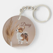 Pet Photo Dog Photo Cat Double Side Rond Sleutelhanger (Achterkant)