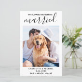 Pet Photo Dog Weddenschap Mijn mensen trouwen (Staand voorkant)
