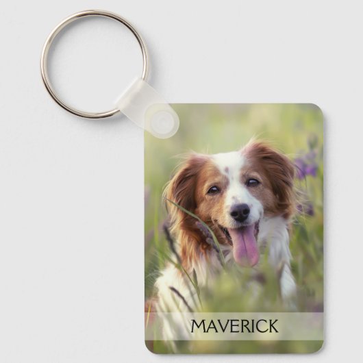 Pet Photo Double Sided Aluminum Sleutelhanger (Voorkant)