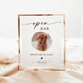 Pet Photo Drink teken | Bruiloft Open Bar Teken Poster