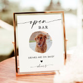 Pet Photo Drink teken | Bruiloft Open Bar Teken Poster