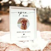 Pet Photo Drink teken | Bruiloft Open Bar Teken Poster