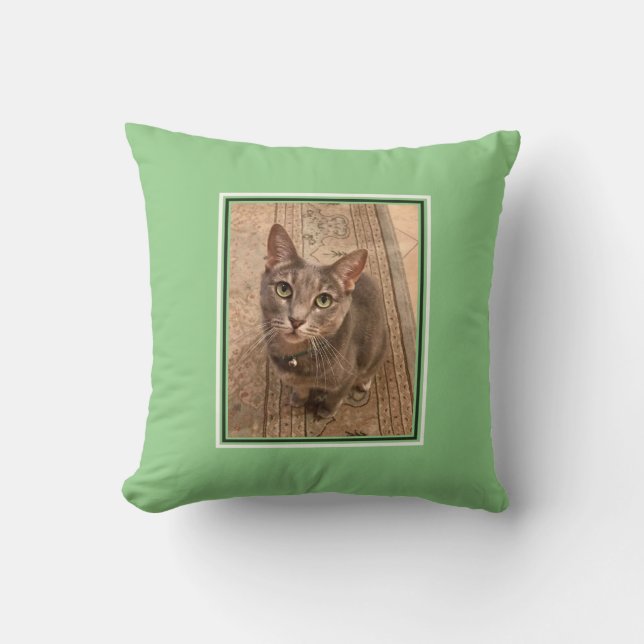 Pet Photo Gepersonaliseerd Cat Pillow Kussen (Voorkant)