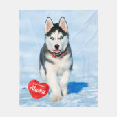 Pet Photo gepersonaliseerde eenvoudige chique Hond Fleece Deken (Voorkant)