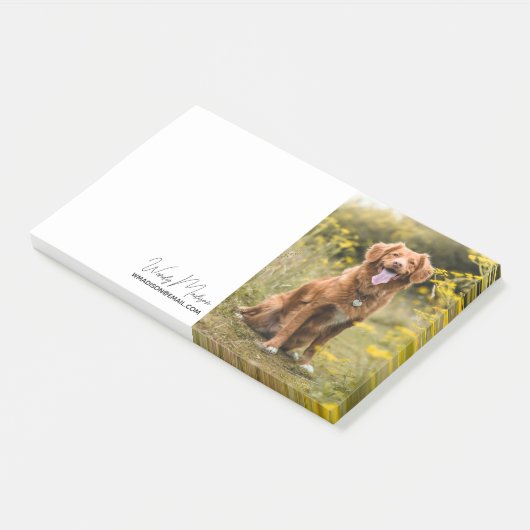 Pet Photo gepersonaliseerde naam Post-it® Notes (Schuin)