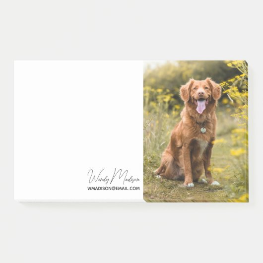 Pet Photo gepersonaliseerde naam Post-it® Notes (Voorkant)