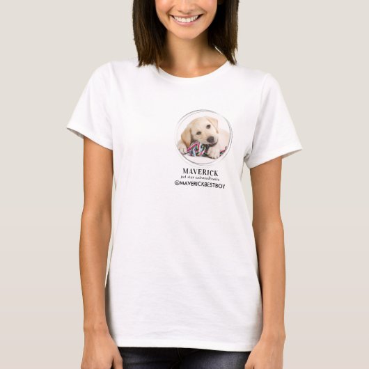 Pet Photo gepersonaliseerde sociale media insta be T-shirt (Voorkant)