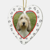 Pet Photo Heart Lijst - Aangepast Keramisch Ornament (Links)