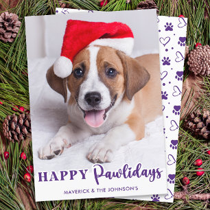 Pet Photo Hondenliefhebber Gepersonaliseerde Happy Feestdagenkaart