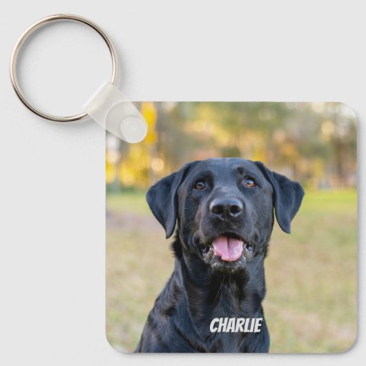 Pet Photo Hondenliefhebber Keepsake Sleutelhanger (Voorkant)