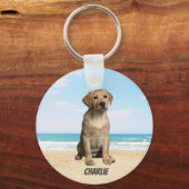 Pet Photo Hondenliefhebber Keepsake Sleutelhanger (Voorkant)