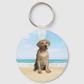 Pet Photo Hondenliefhebber Keepsake Sleutelhanger (Achterkant)