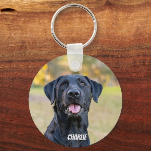 Pet Photo Hondenliefhebber Keepsake Sleutelhanger (Achterkant)