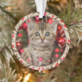 Pet Photo Jaar Herdenking Keepsake w Rendier Ornament