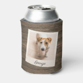 Pet Photo Lijst Rustic Wood - Aangepast Blikjeskoeler (Blikje Achterkant)