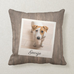 Pet Photo Lijst Rustic Wood - Aangepast Kussen