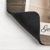 Pet Photo Lijst Rustic Wood - Aangepast Muismat (Hoek)