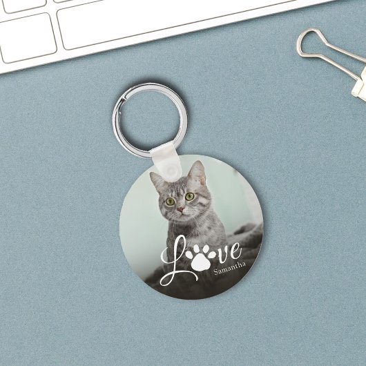 Pet Photo Love Gepersonaliseerd Schattige Sleutelhanger