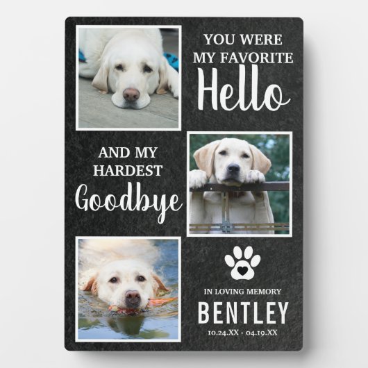 Pet Photo Memorial Dog Keepomwille | Pet Loss Fotoplaat (voorkant)