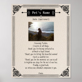 Pet Photo Memorial Dog Prayer - Poster