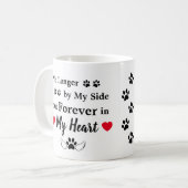 Pet Photo Memorial Hart Lijst Keepsake Coffee Mok (Voorkant links)