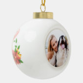 Pet Photo Memorial Keramische Bal Ornament (Links)