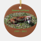 Pet Photo Memorial Ornament (Voorkant)