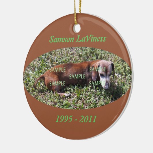 Pet Photo Memorial Ornament (Links)