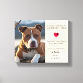 Pet Photo Memorial Pet Loss Quote gepersonaliseerd Canvas Afdruk (Voorkant)
