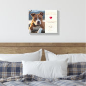 Pet Photo Memorial Pet Loss Quote gepersonaliseerd Canvas Afdruk (Insitu (Slaapkamer))