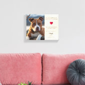 Pet Photo Memorial Pet Loss Quote gepersonaliseerd Canvas Afdruk (Insitu (Woonkamer))