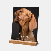 Pet Photo Memorial Tribute Acryl Bord (Hoek)