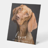 Pet Photo Memorial Tribute Reclamebord Met Voetstuk (Voorkant)