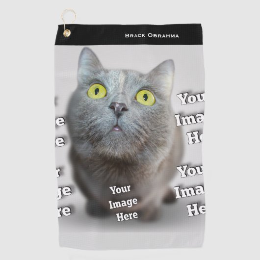 PET Photo ✨ Mooie Custom Golfhanddoek (Voorkant)