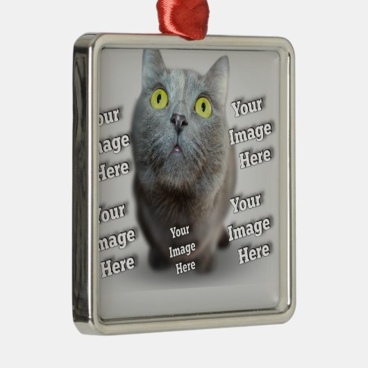 PET Photo ✨ Mooie Custom Metalen Ornament (Rechts)